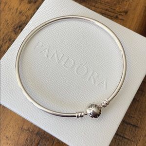 Authentic Pandora bangle charm bracelet silver new
